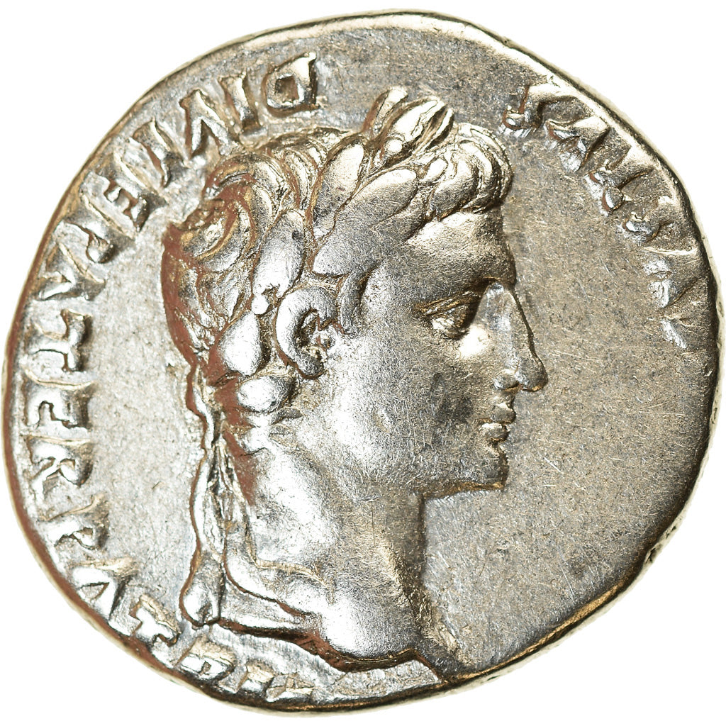 Coin, Augustus, Denarius, 2 BC-4 AD, Lyon - Lugdunum, EF(40-45), Silver, RIC:207