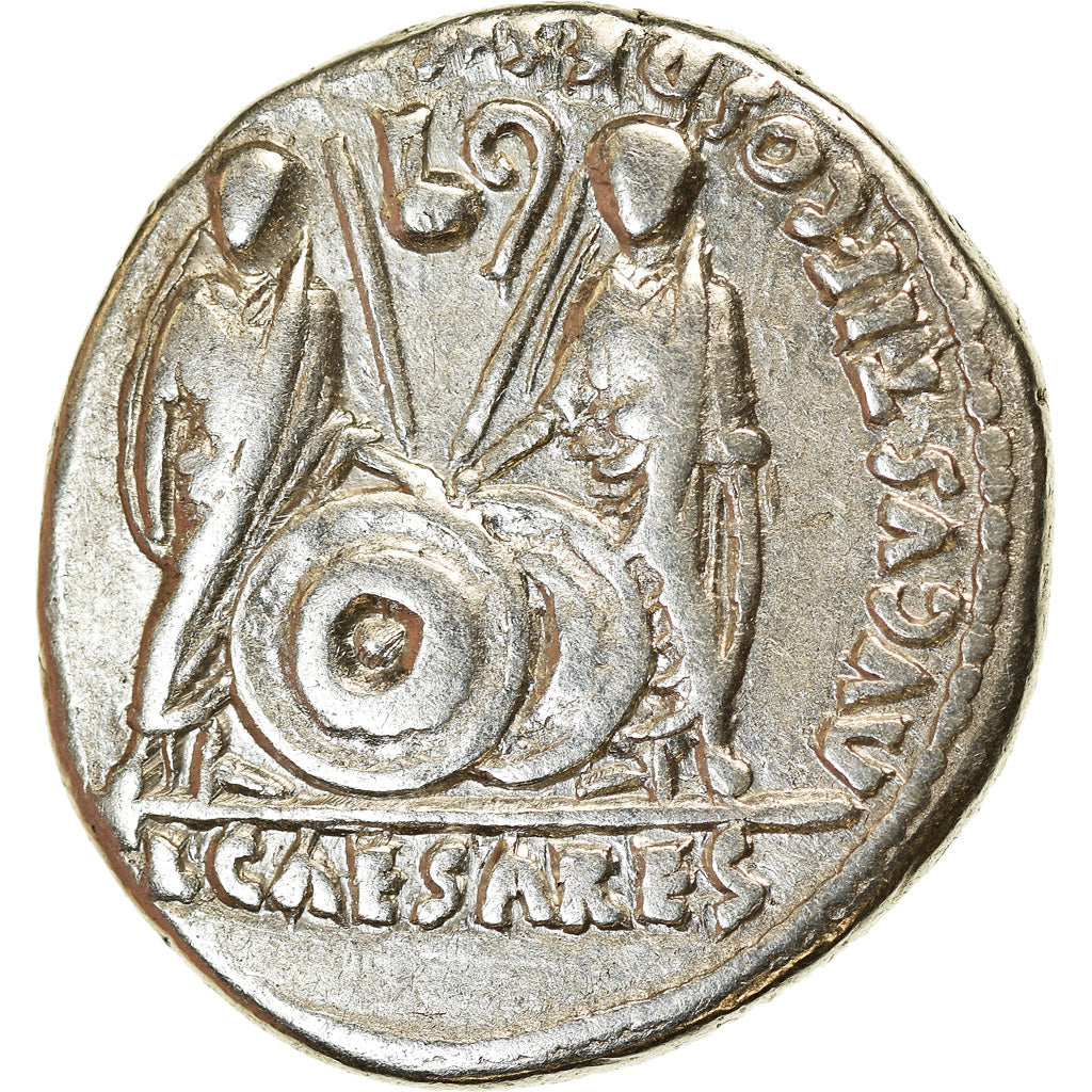 Coin, Augustus, Denarius, 2 BC-4 AD, Lyon - Lugdunum, EF(40-45), Silver, RIC:207