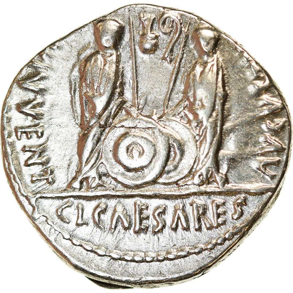 Münze, Augustus, Denarius, 2 BC-4 AD, Lyon - Lugdunum, SS, Silber, RIC:207
