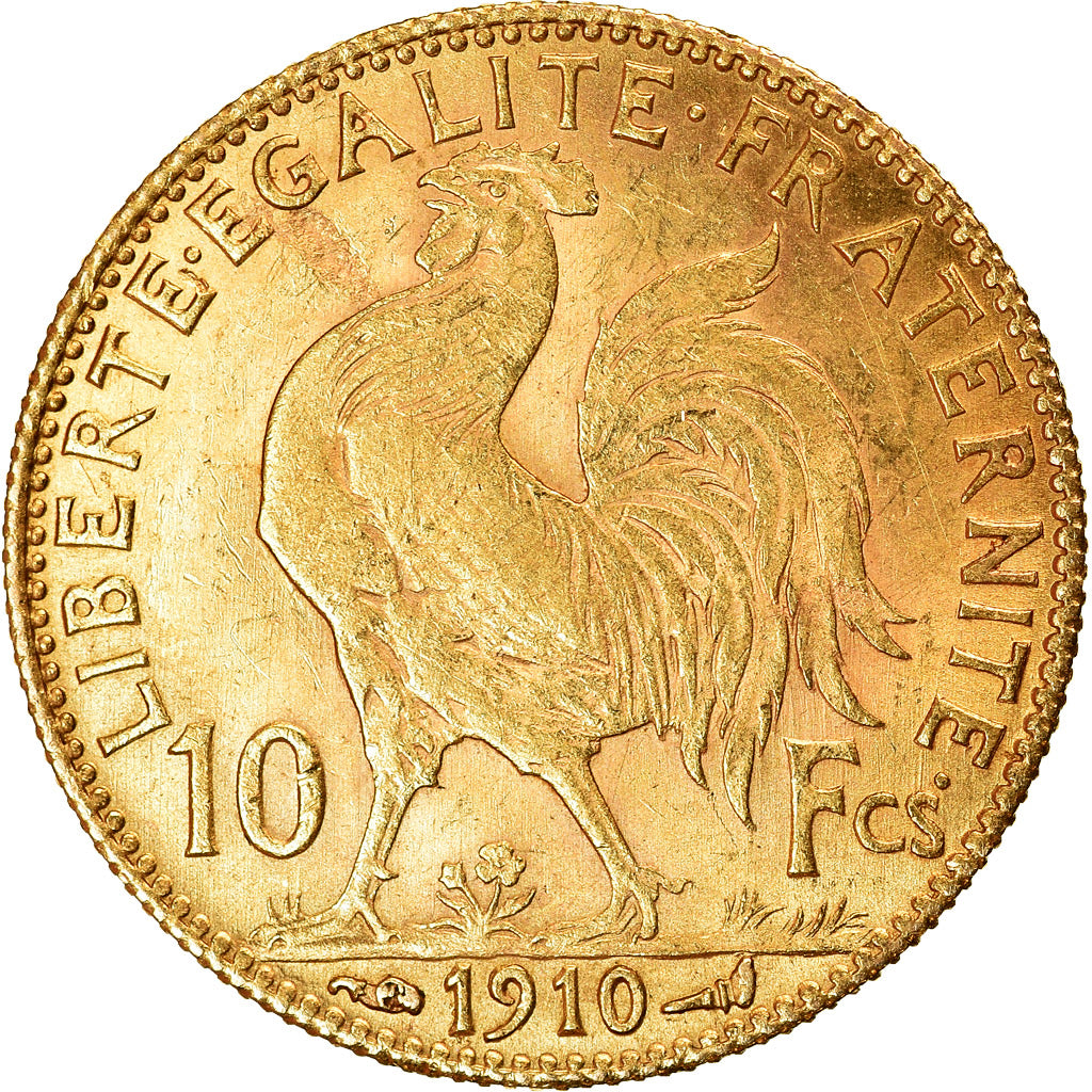 Münze, Frankreich, Marianne, 10 Francs, 1910, Paris, SS+, Gold, KM:846