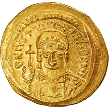 Moeda, Justinian I, Solidus, 527-565 AD, Constantinople, AU(55-58), Dourado