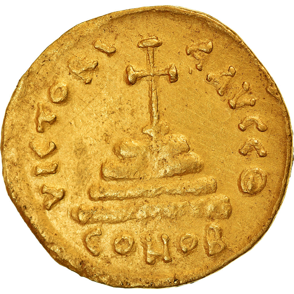 Moneda, Tiberius II Constantine, Solidus, 578-582, Constantinople, MBC+, Oro