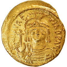 Moneta, Maurice Tiberius, Solidus, 583-602, Constantinople, AU(50-53), Złoto