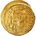 Moneta, Maurice Tiberius, Solidus, 583-602, Constantinople, AU(50-53), Złoto