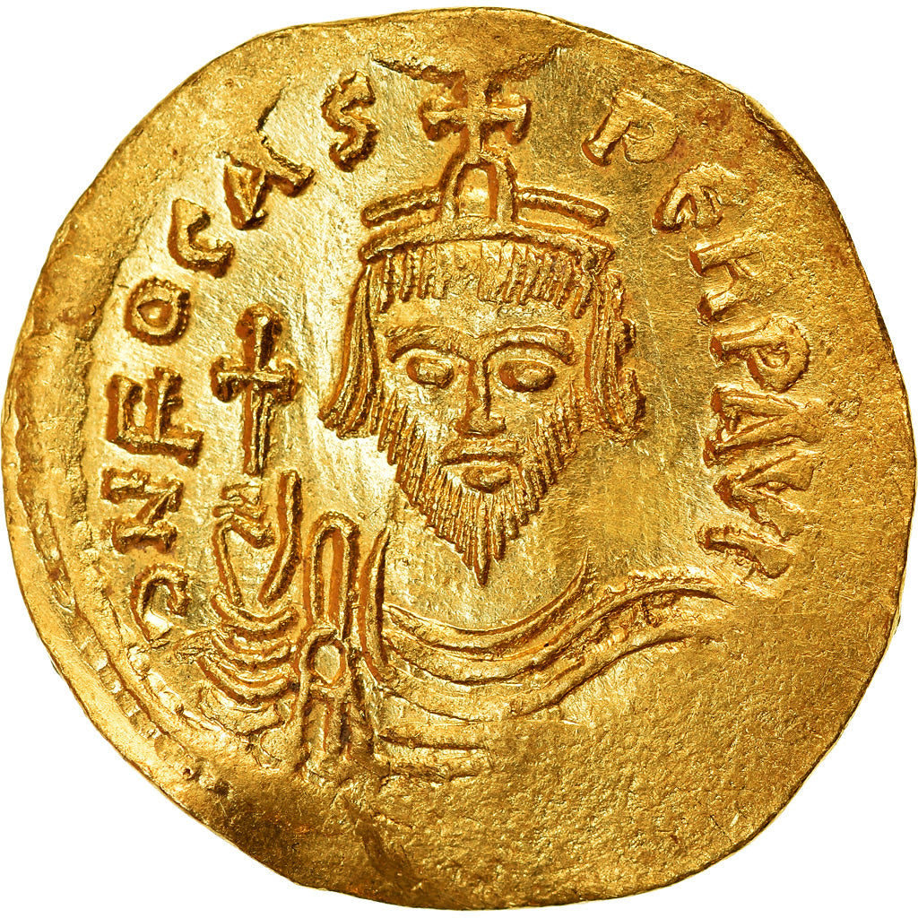 Coin, Phocas, Solidus, 602-610, Constantinople, MS(60-62), Gold, Sear:620