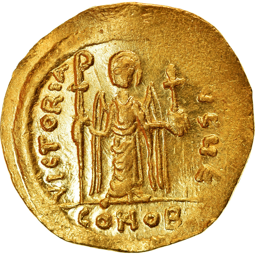 Coin, Phocas, Solidus, 602-610, Constantinople, MS(60-62), Gold, Sear:620