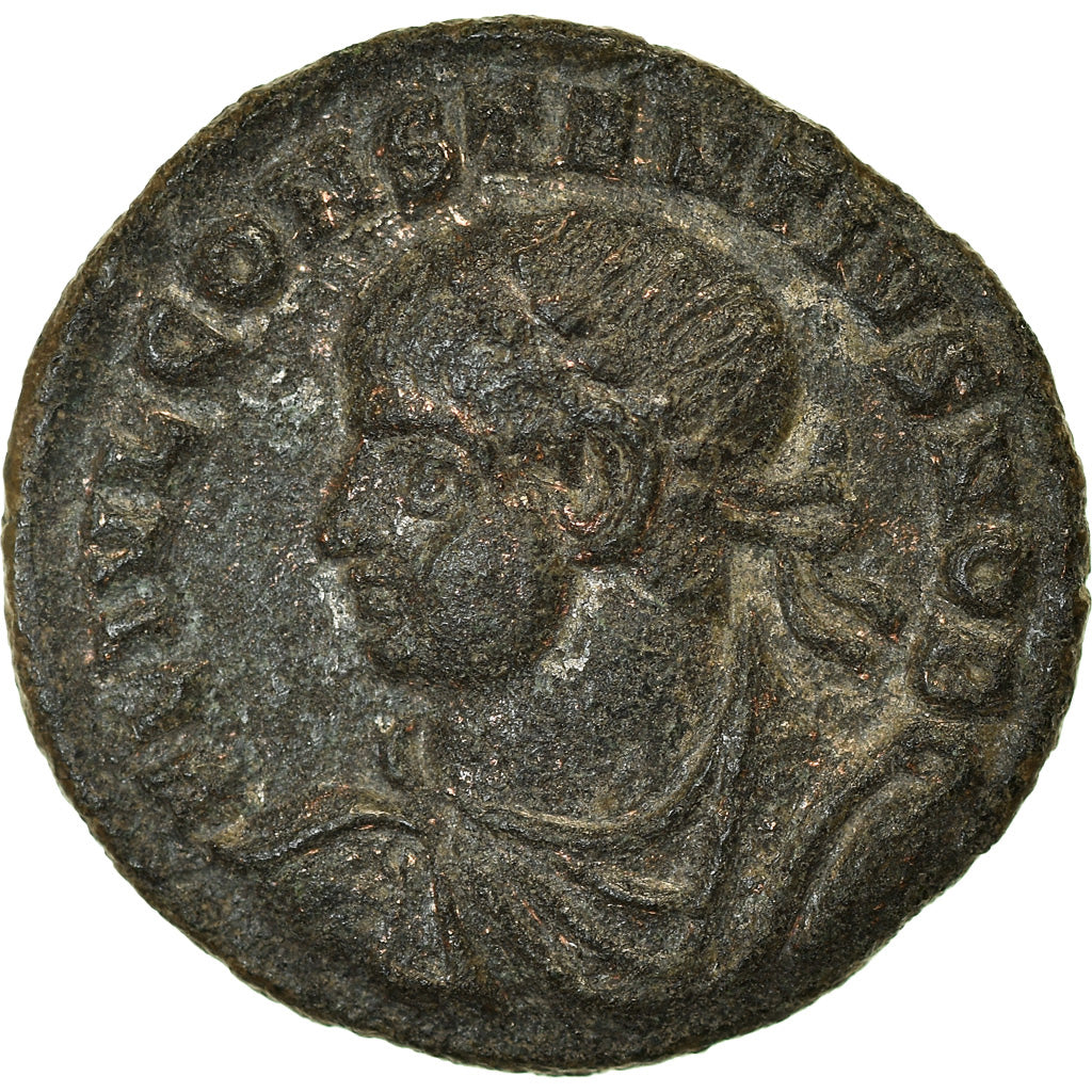 Coin, Constantius II, Follis, 328-329, Siscia, EF(40-45), Bronze
