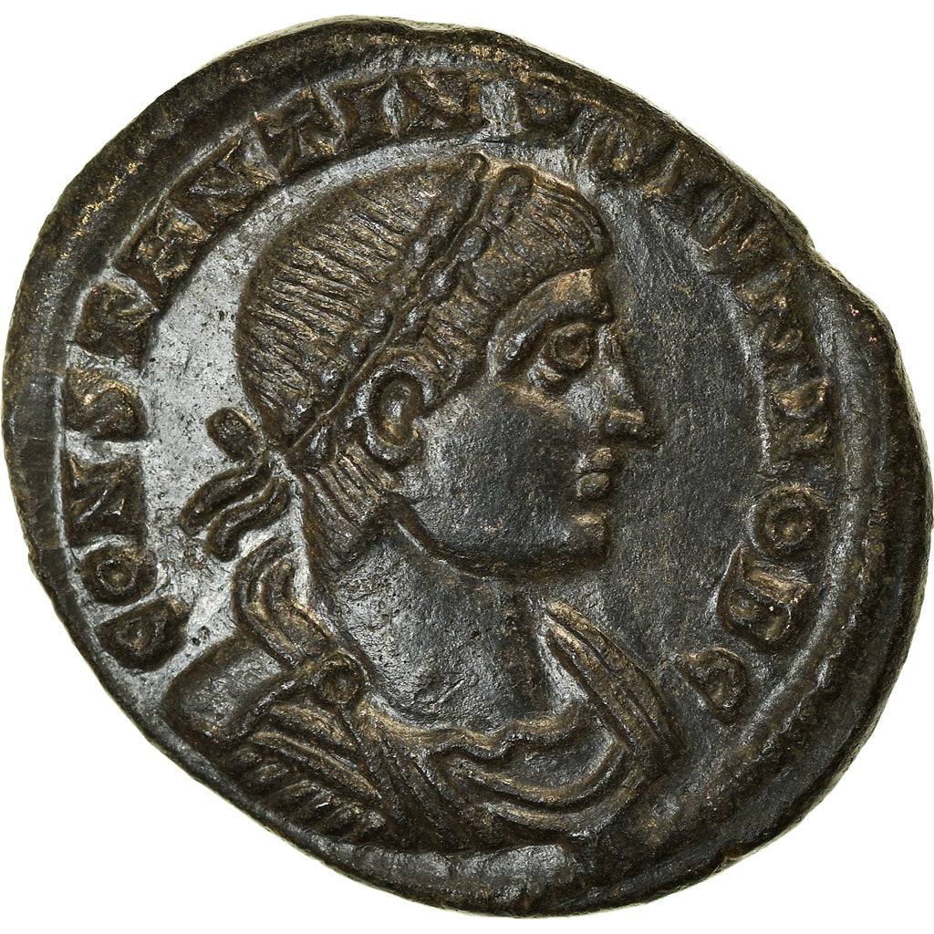 Moneta, Constantine II, Follis, 327-329, Heraclea, AU(55-58), Bronze