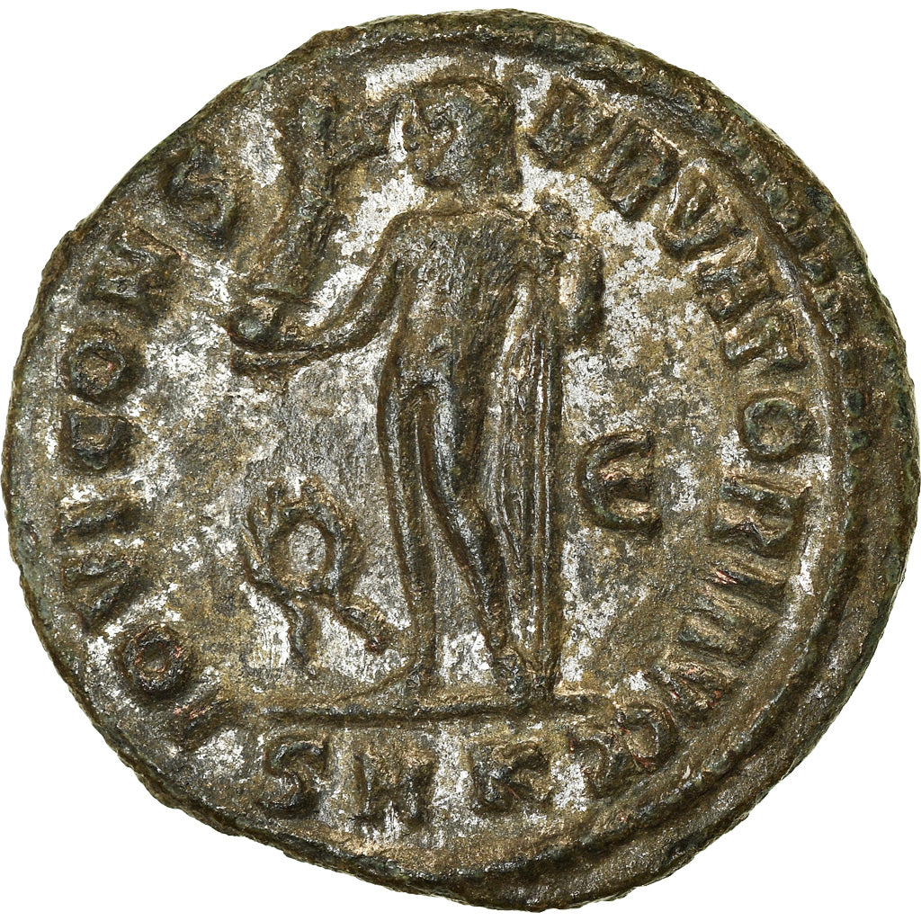Moneta, Constantine I, Follis, 317-320, Kyzikos, BB+, Bronzo
