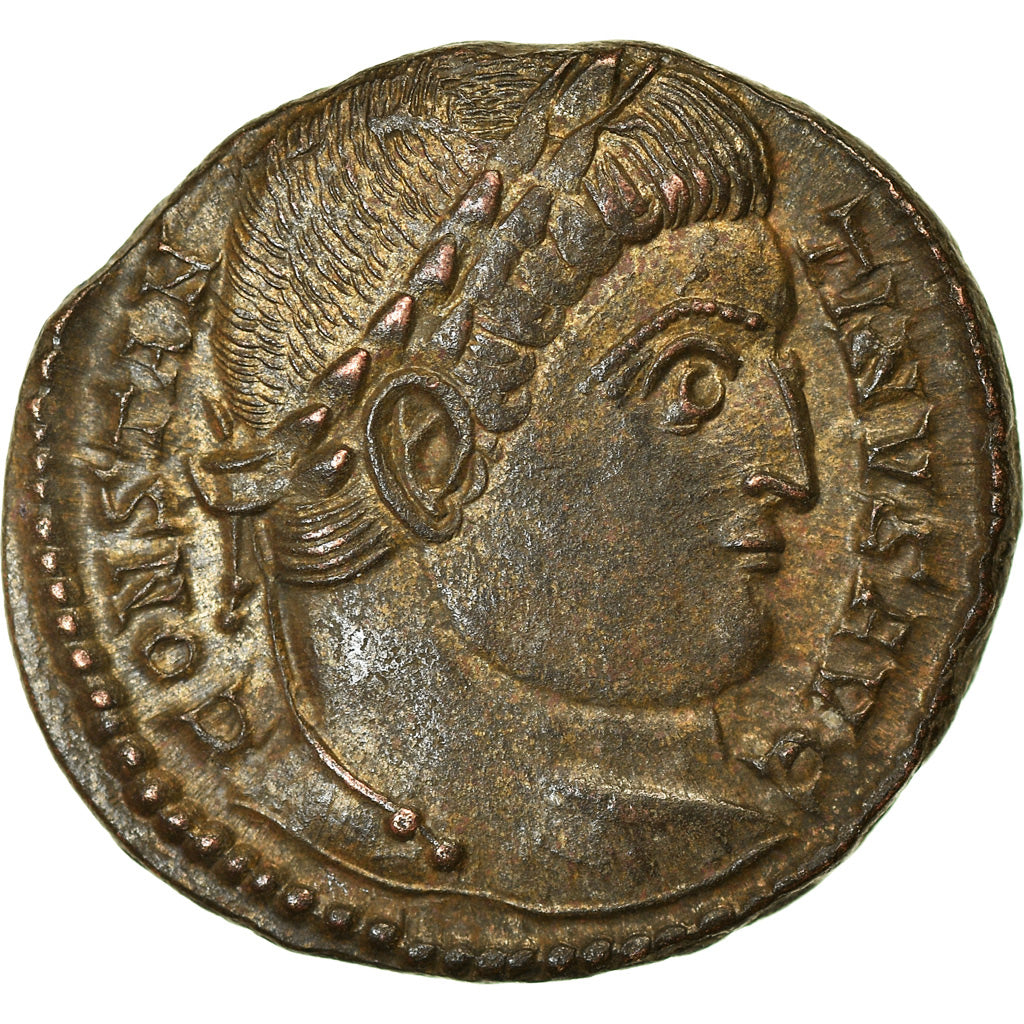 Coin, Constantine I, Follis, 323-324, Trier, AU(55-58), Bronze, RIC:429