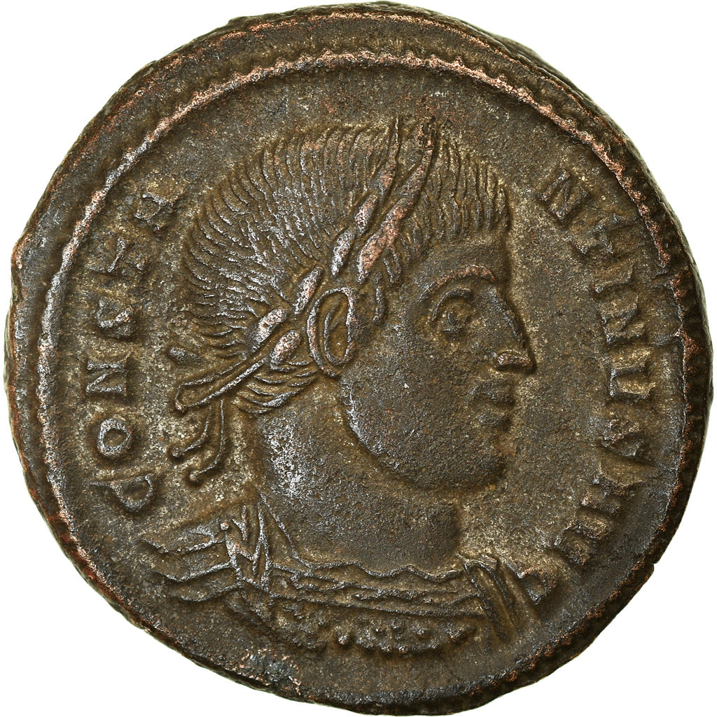 Coin, Constantine I, Follis, 320-321, Ticinum, AU(55-58), Bronze, RIC:140