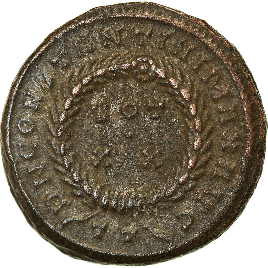 Coin, Constantine I, Follis, 320-321, Ticinum, AU(55-58), Bronze, RIC:140