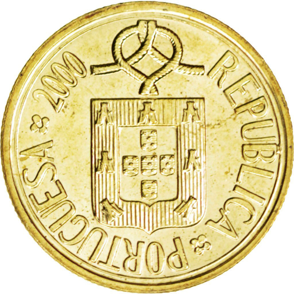 Coin, Portugal, Escudo, 2000, MS(63), Nickel-brass, KM:631