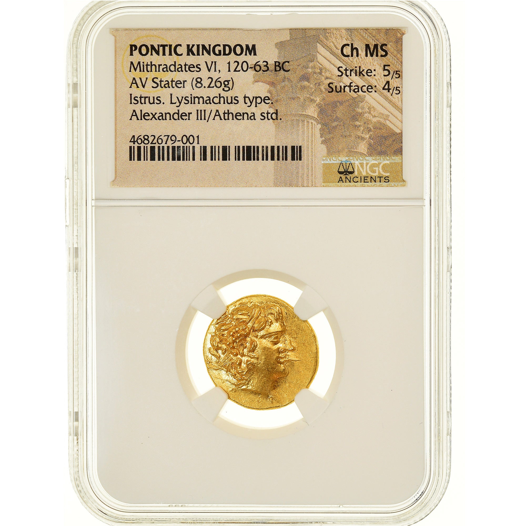 Moneda, Pontos, Mithridates VI, Stater, 88-86 BC, Istros, NGC, graded, Ch MS