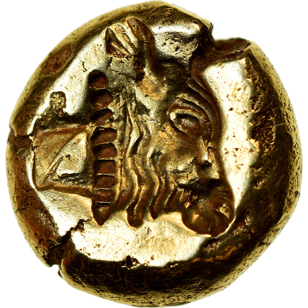 Coin, Lesbos, Mytilene, Hekte, 521-478 BC, AU(55-58), Electrum, HGC:6-938