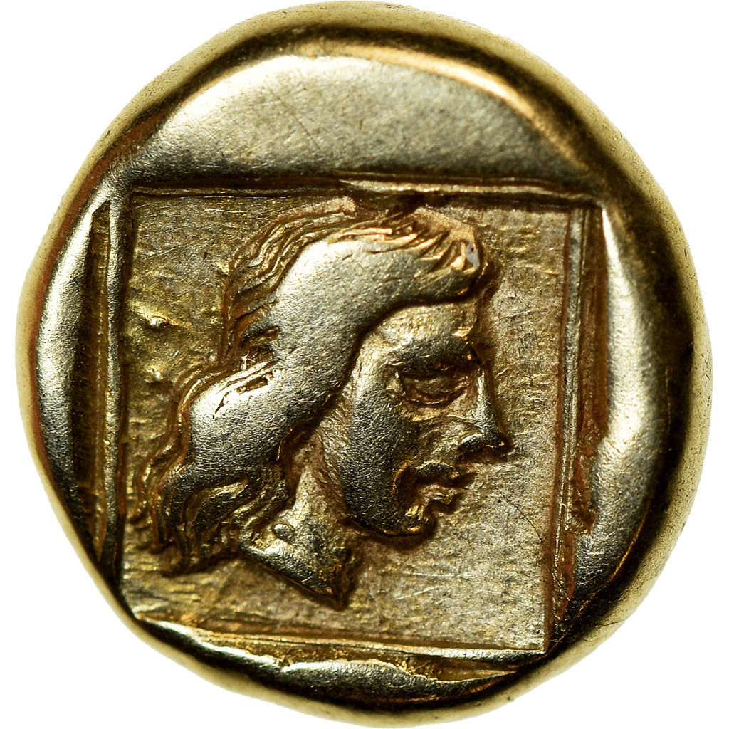 Monnaie, Lesbos, Mytilene, Hecté, 412-378 BC, TTB+, Electrum, HGC:6-996
