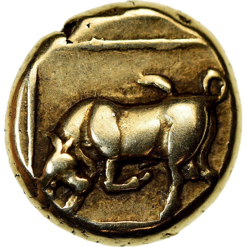 Coin, Lesbos, Mytilene, Hekte, 377-326 BC, EF(40-45), Electrum, HGC:6-1014