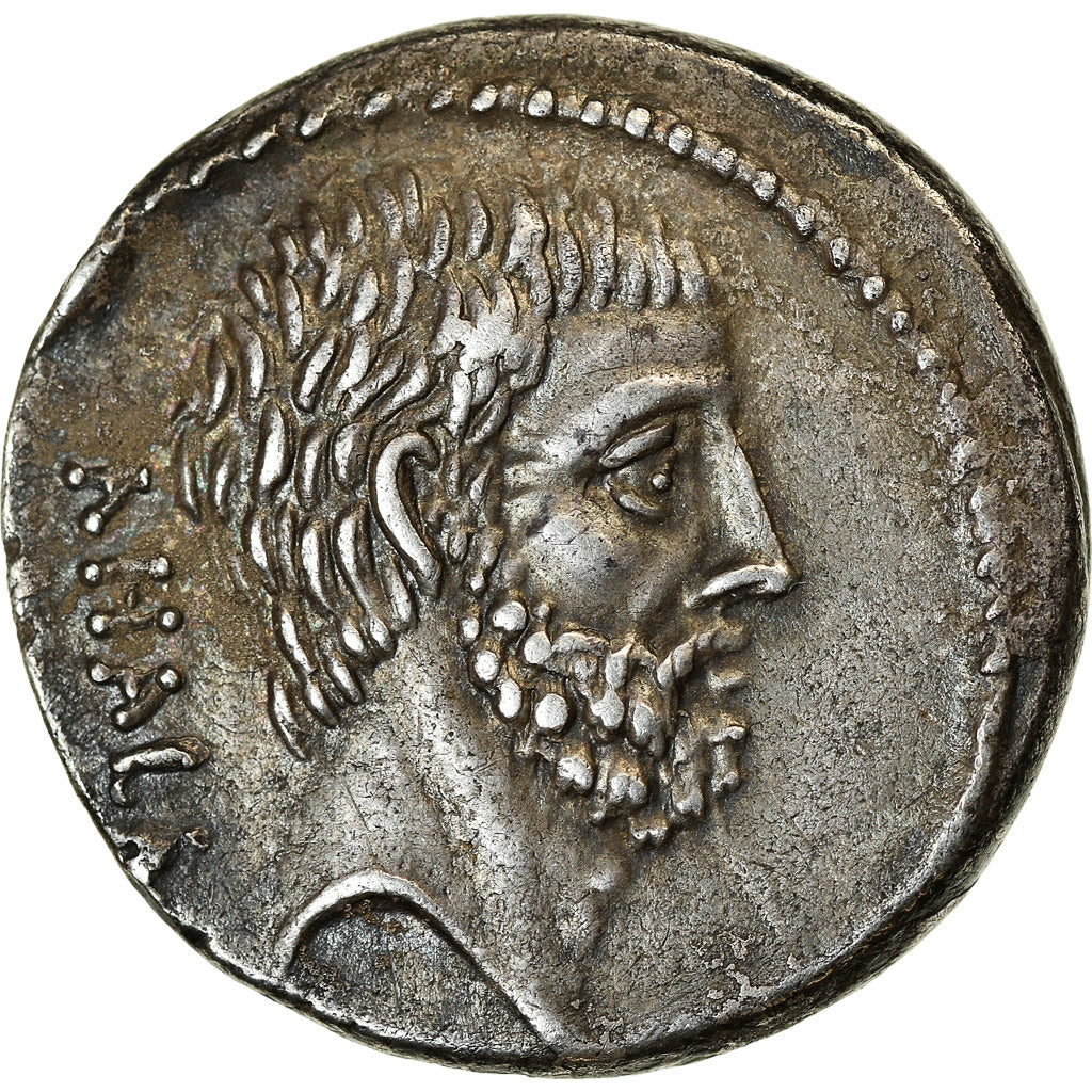 Coin, Junia, Denarius, 54 BC, Rome, AU(55-58), Silver, Crawford:433/2
