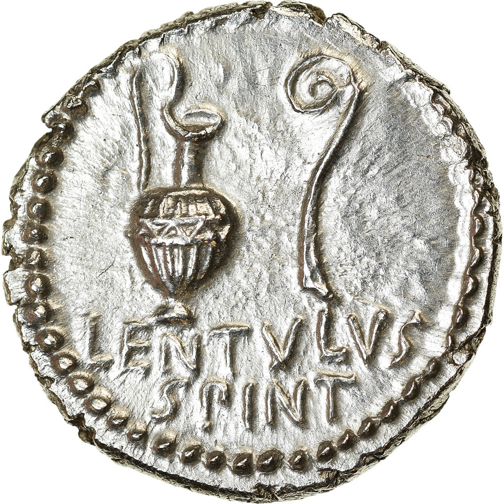 Coin, Cassia, Denarius, 42 BC, Smyrna, Pedigree, MS(64), Silver, Crawford:500/1