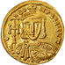 Munten, Constantine V and Leo IV, Solidus, 745-750, Constantinople, PR, Goud