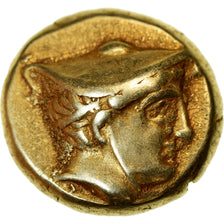 Moeda, Lesbos, Mytilene, Hekte, 377-326 BC, AU(50-53), Eletro, HGC:6-1009