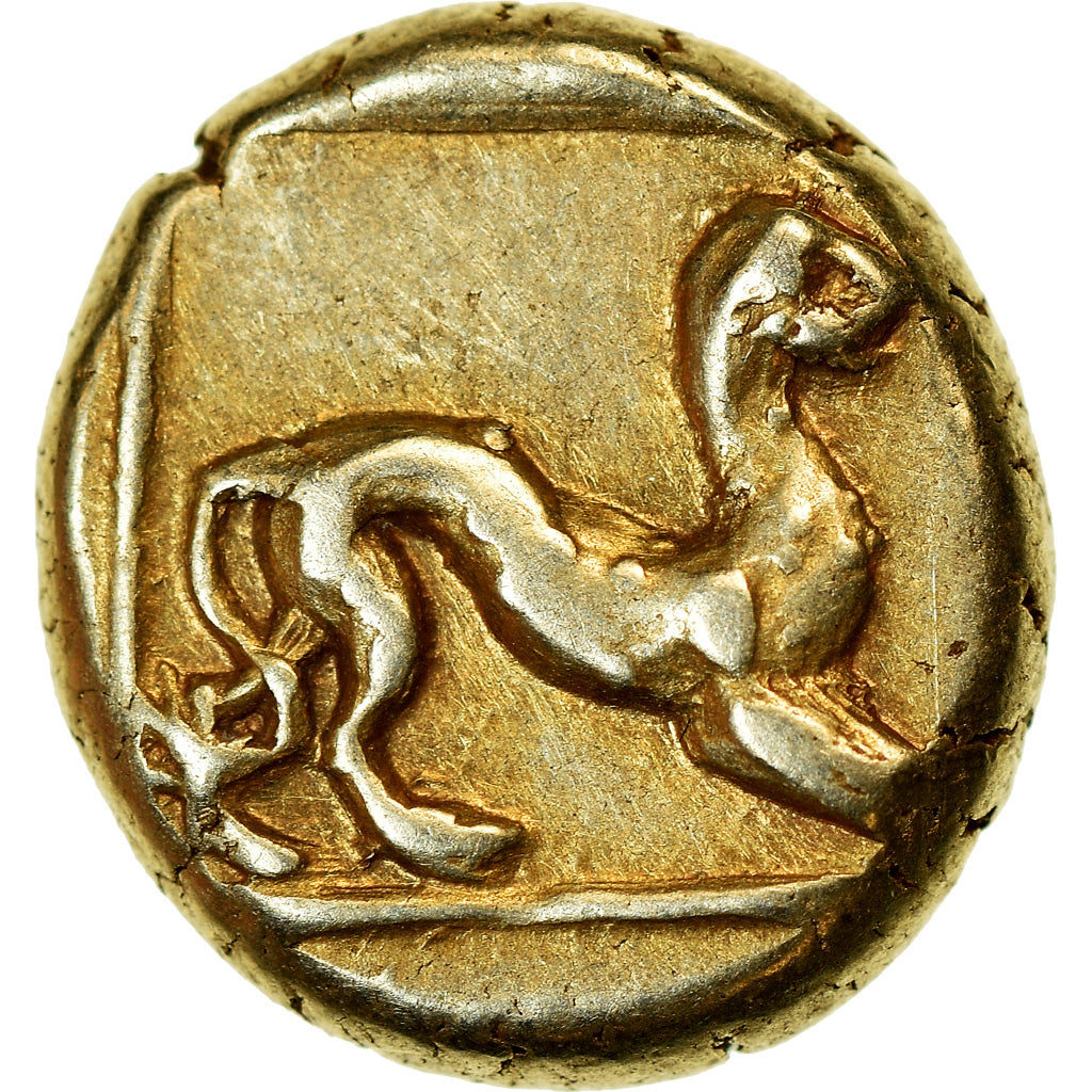 Coin, Lesbos, Mytilene, Hekte, 377-326 BC, AU(50-53), Electrum, HGC:6-1009
