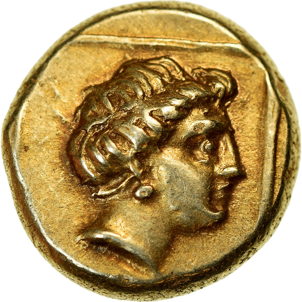 Coin, Lesbos, Mytilene, Hekte, 377-326 BC, AU(55-58), Electrum, HGC:6-1025