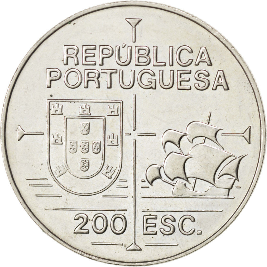 Coin, Portugal, 200 Escudos, 1992, MS(63), Copper-nickel, KM:661