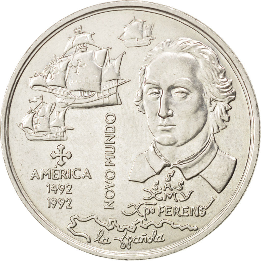 PORTUGAL, 200 Escudos, 1992, KM #660, MS(63), Copper-Nickel, 36, 20.96