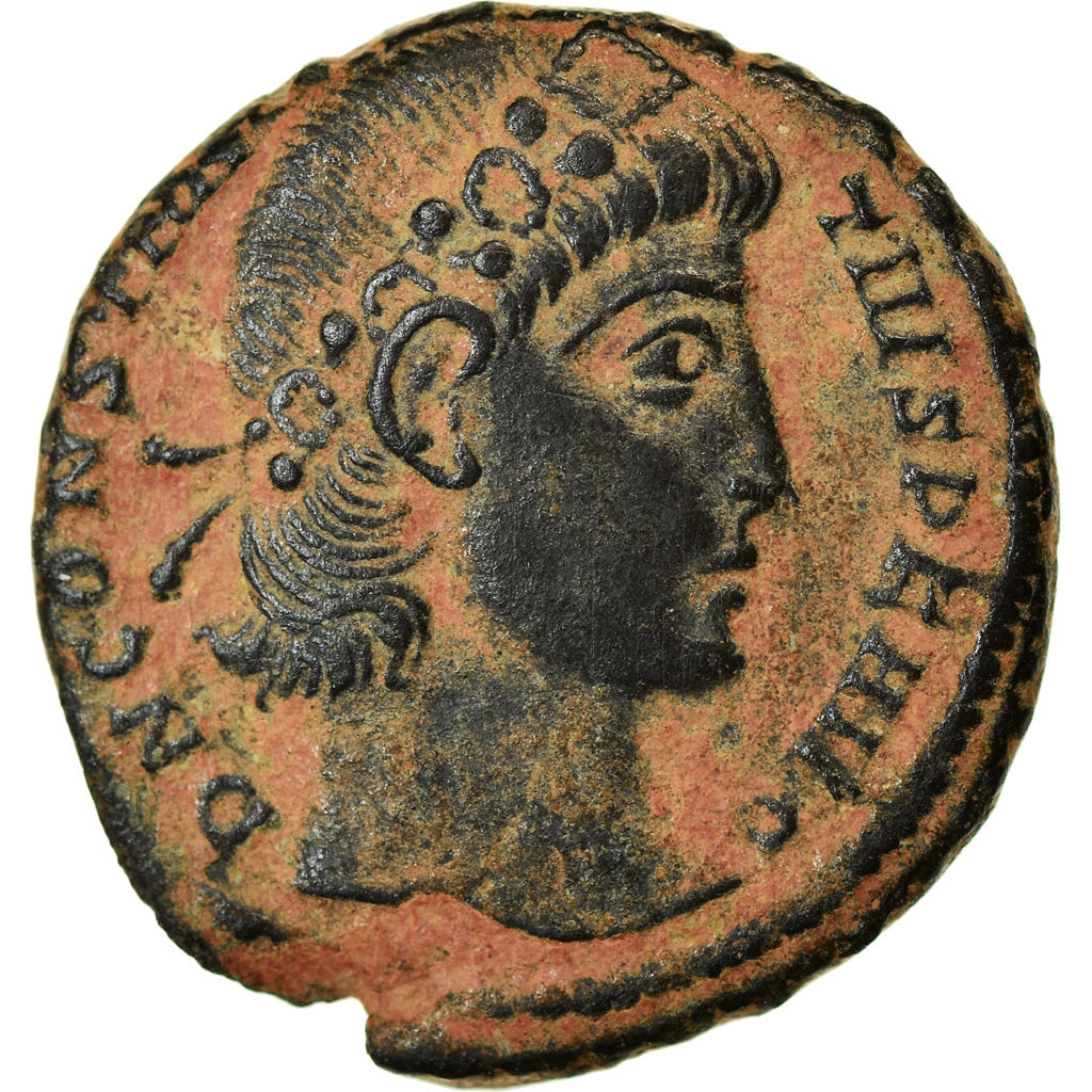 Coin, Constantius II, Nummus, 347-348, Kyzikos, EF(40-45), Bronze, RIC:48