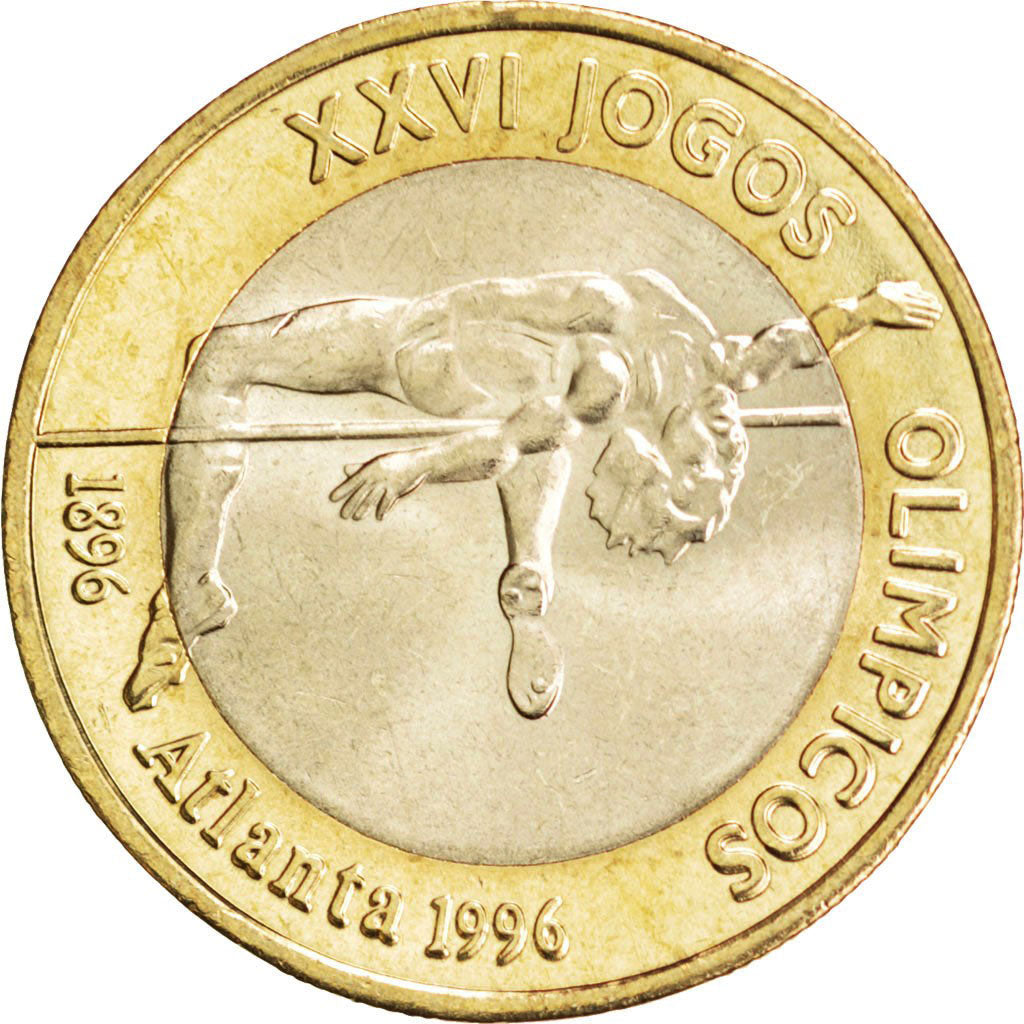 PORTUGAL, 200 Escudos, 1996, Lisbon, KM #687, MS(63), Bi-Metallic, 28, 9.76