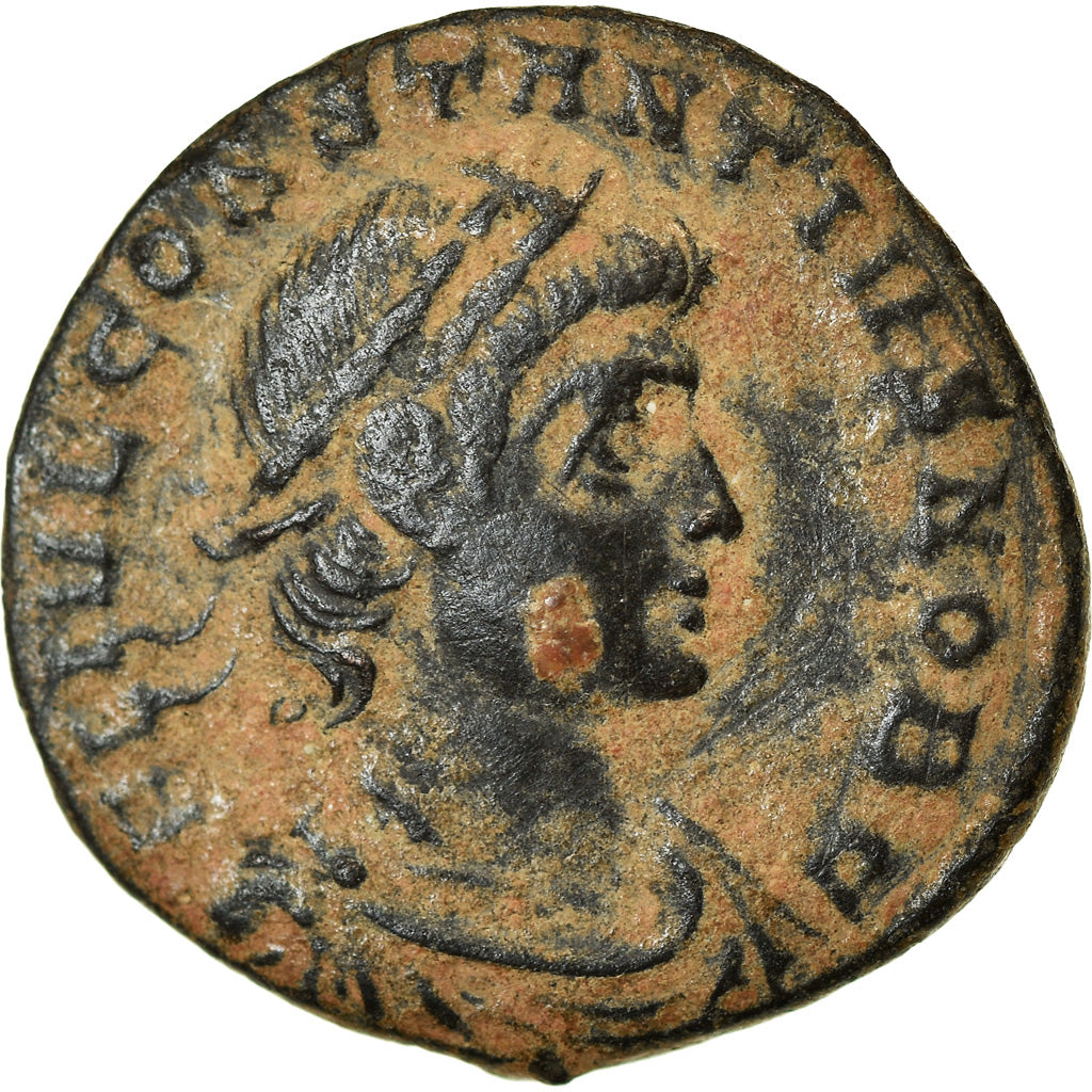 Coin, Constantius II, Nummus, 336-337, Constantinople, EF(40-45), Bronze