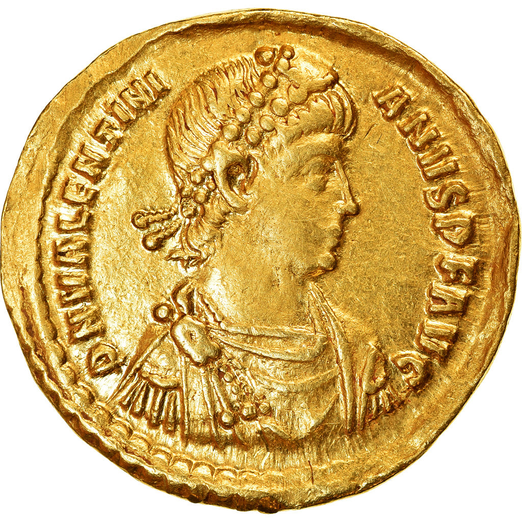Coin, Valentinian II, Solidus, 388-392, Constantinople, Rare, AU(50-53), Gold