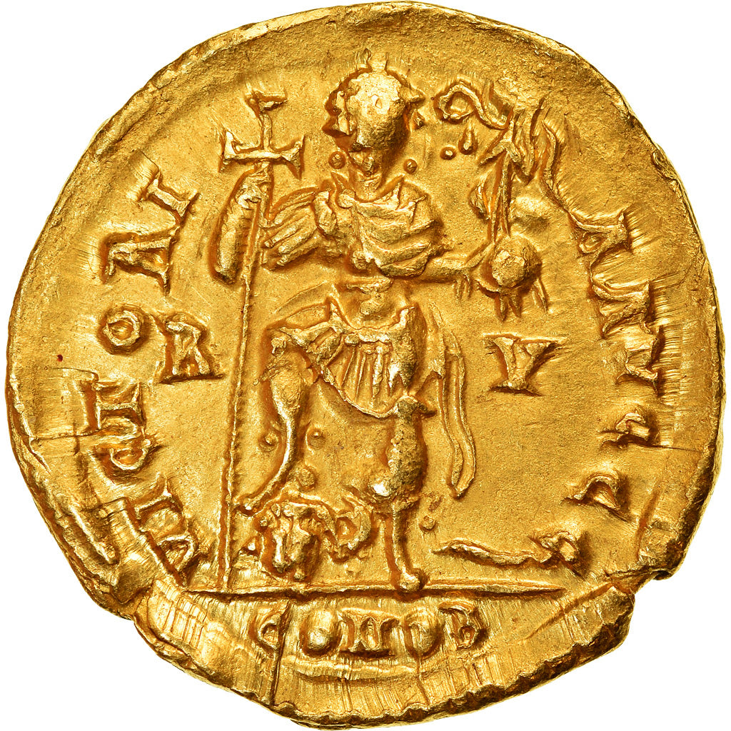 Moneta, Valentinian III, Solidus, 426-430, Ravenna, Rare, SPL-, Oro, RIC:2010