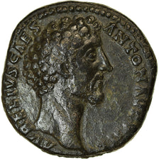 Coin, Marcus Aurelius, Sestertius, 155-156, Rome, EF(40-45), Bronze, RIC:1325a