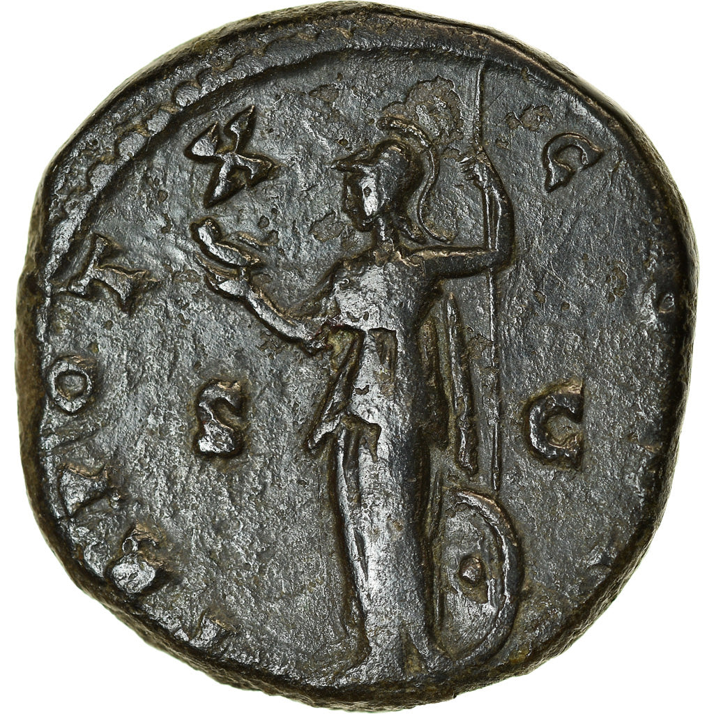 Coin, Marcus Aurelius, Sestertius, 155-156, Rome, EF(40-45), Bronze, RIC:1325a