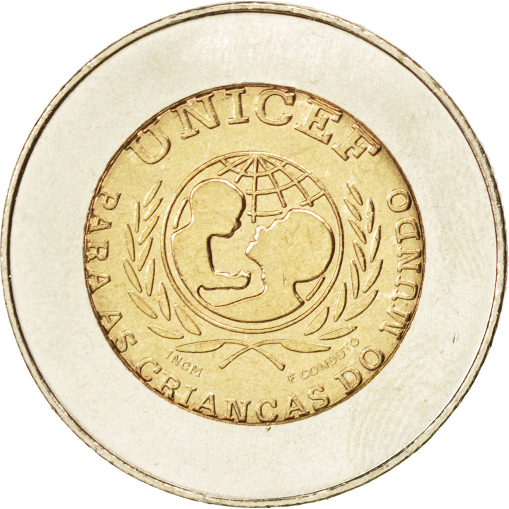 PORTUGAL, 100 Escudos, 1999, Lisbon, KM #722.2, MS(63), Bi-Metallic, 25, 8.34