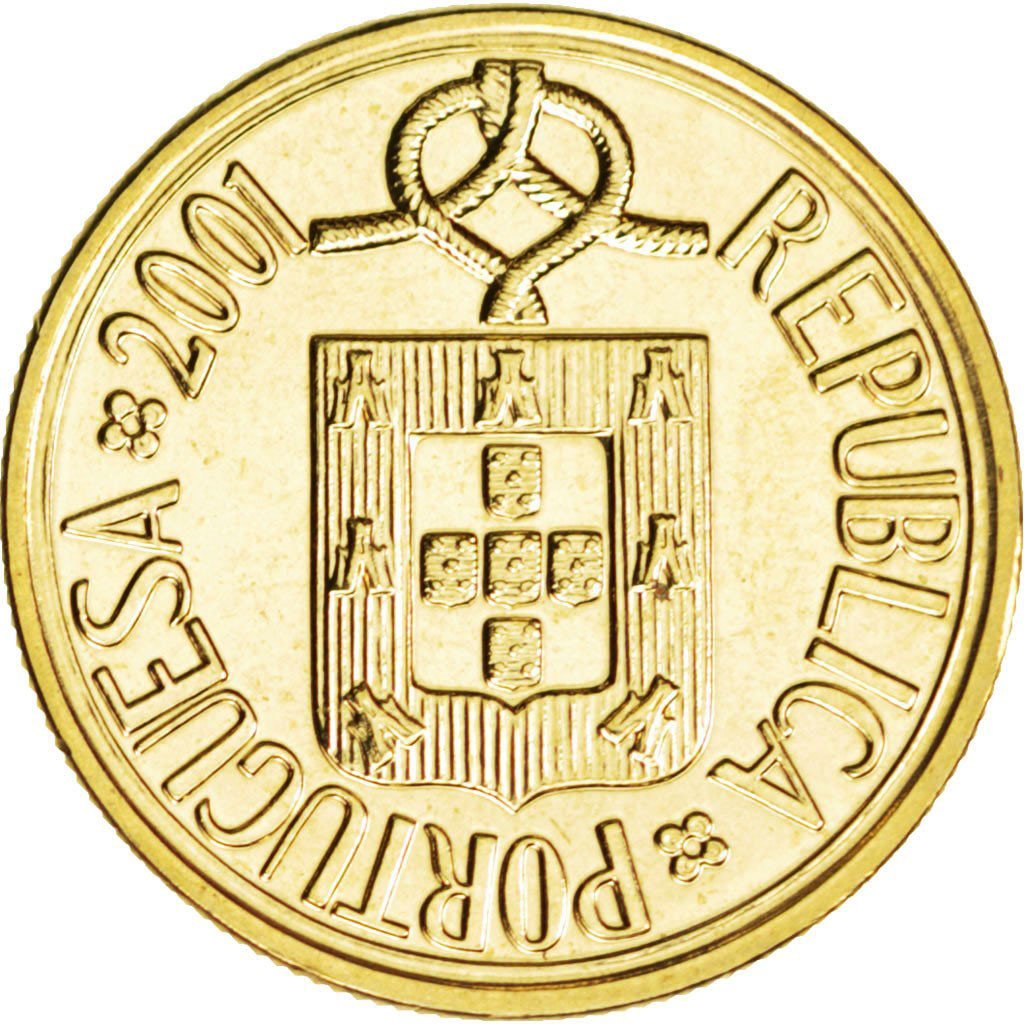 Portugal, 5 Escudos, 2001, KM #New, MS(63), Nickel-brass, 5.32