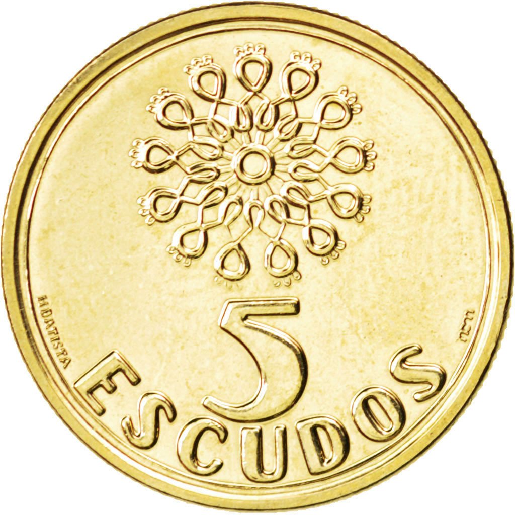 Portugal, 5 Escudos, 2001, KM #New, MS(63), Nickel-brass, 5.32