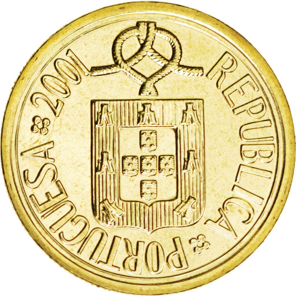 Portugal, 10 Escudos, 2001, KM #New, MS(63), Nickel-brass, 7.37