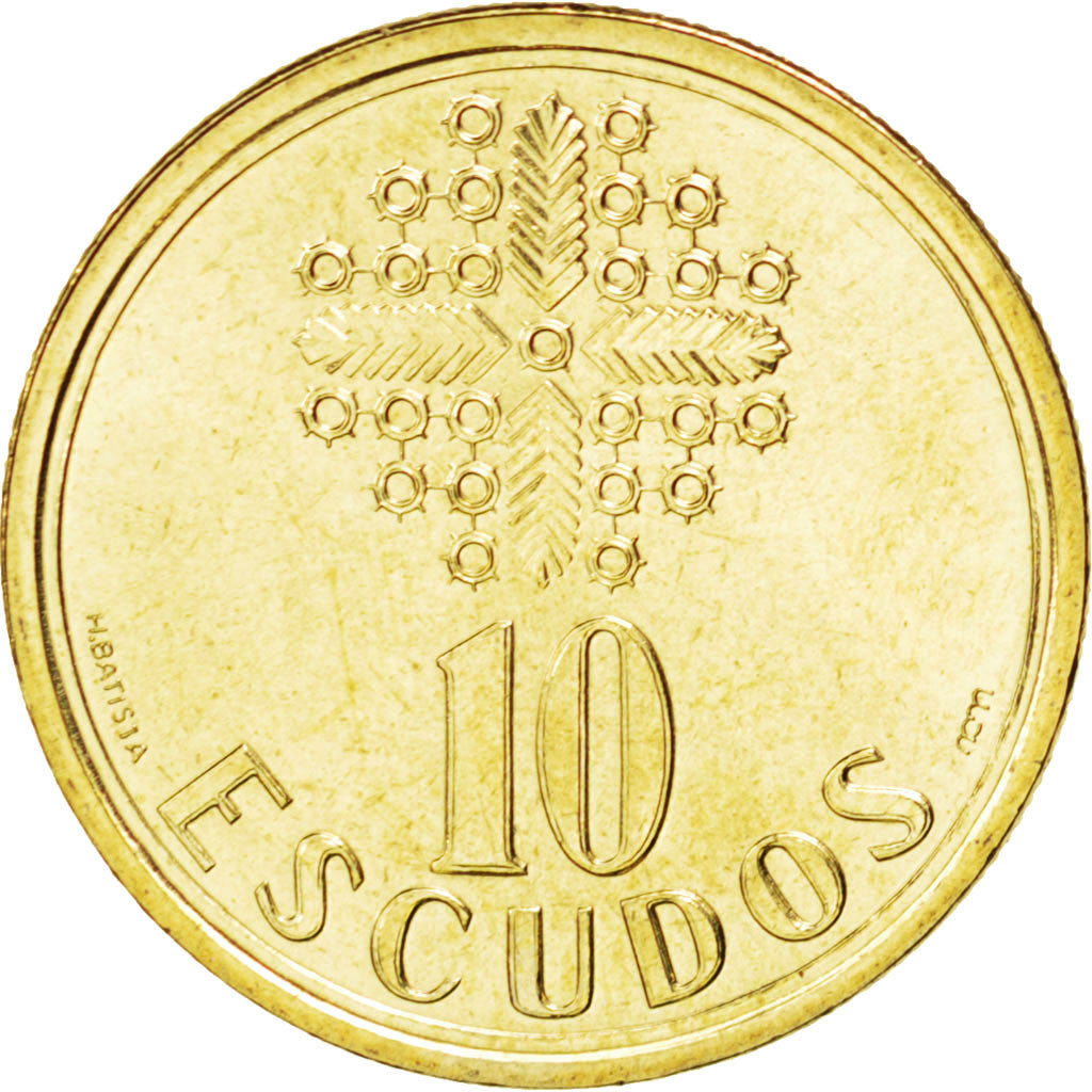 Portugal, 10 Escudos, 2001, KM #New, MS(63), Nickel-brass, 7.37