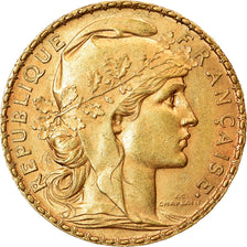 Moeda, França, Marianne, 20 Francs, 1902, AU(50-53), Dourado, KM:847
