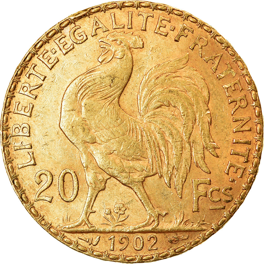 Moneta, Francia, Marianne, 20 Francs, 1902, BB+, Oro, KM:847, Gadoury:1064