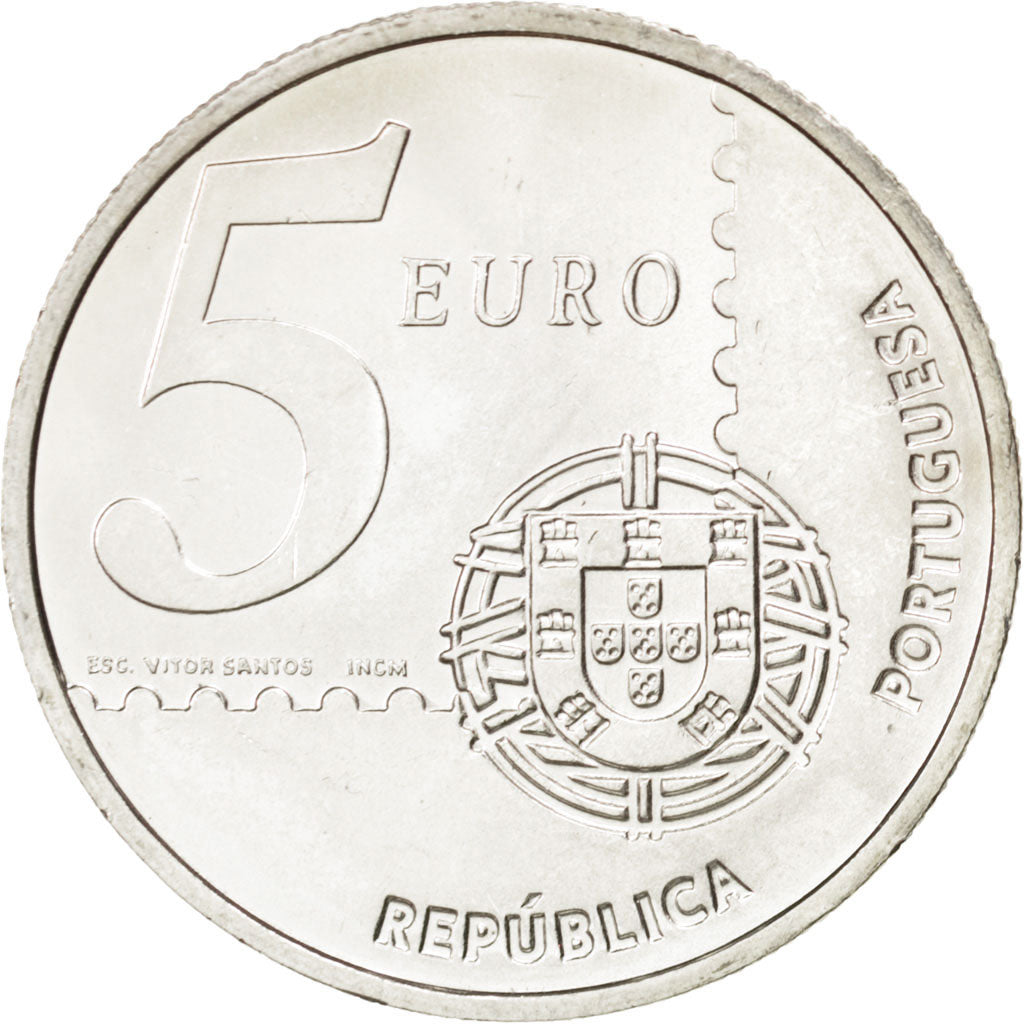Portugal, 5 Euro, 2003, MS(63), Silver, KM:749