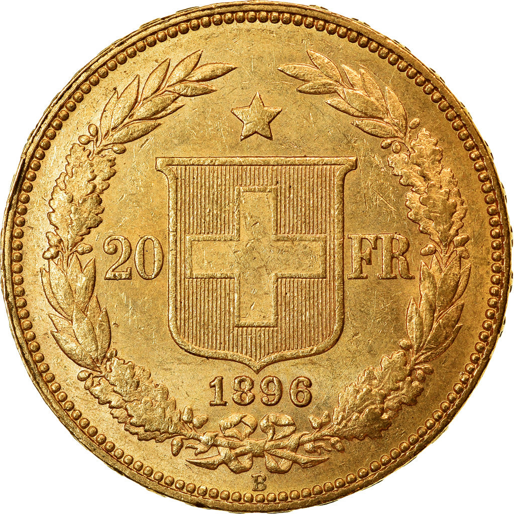 Moneda, Suiza, 20 Francs, 1896, Bern, EBC, Oro, KM:31.3