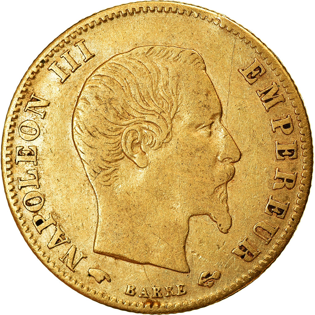 Munten, Frankrijk, Napoleon III, 5 Francs, 1860, Paris, ZF, Goud, KM:787.1