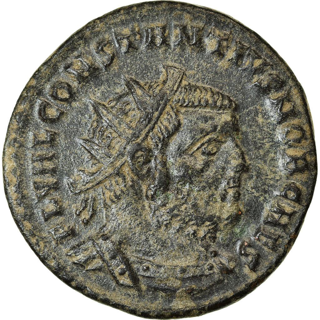 Coin, Constantius I, Antoninianus, 295-299, Kyzikos, AU(50-53), Bronze, RIC:18a