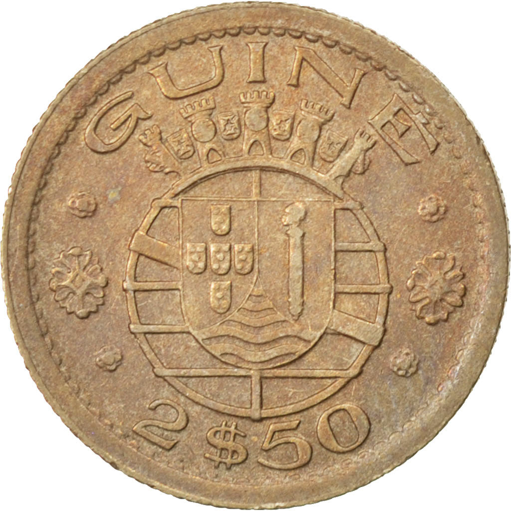Guinea-Bissau, 2-1/2 Escudos, 1952, SPL-, Rame-nichel, KM:9