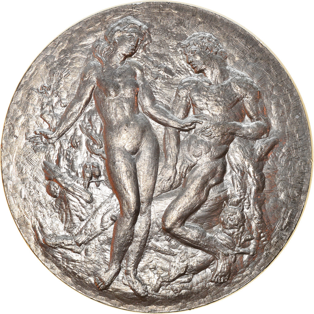 France, Medal, Gravure, Grand Prix de Rome, Naissance d'Eve, 1957, Rousseau