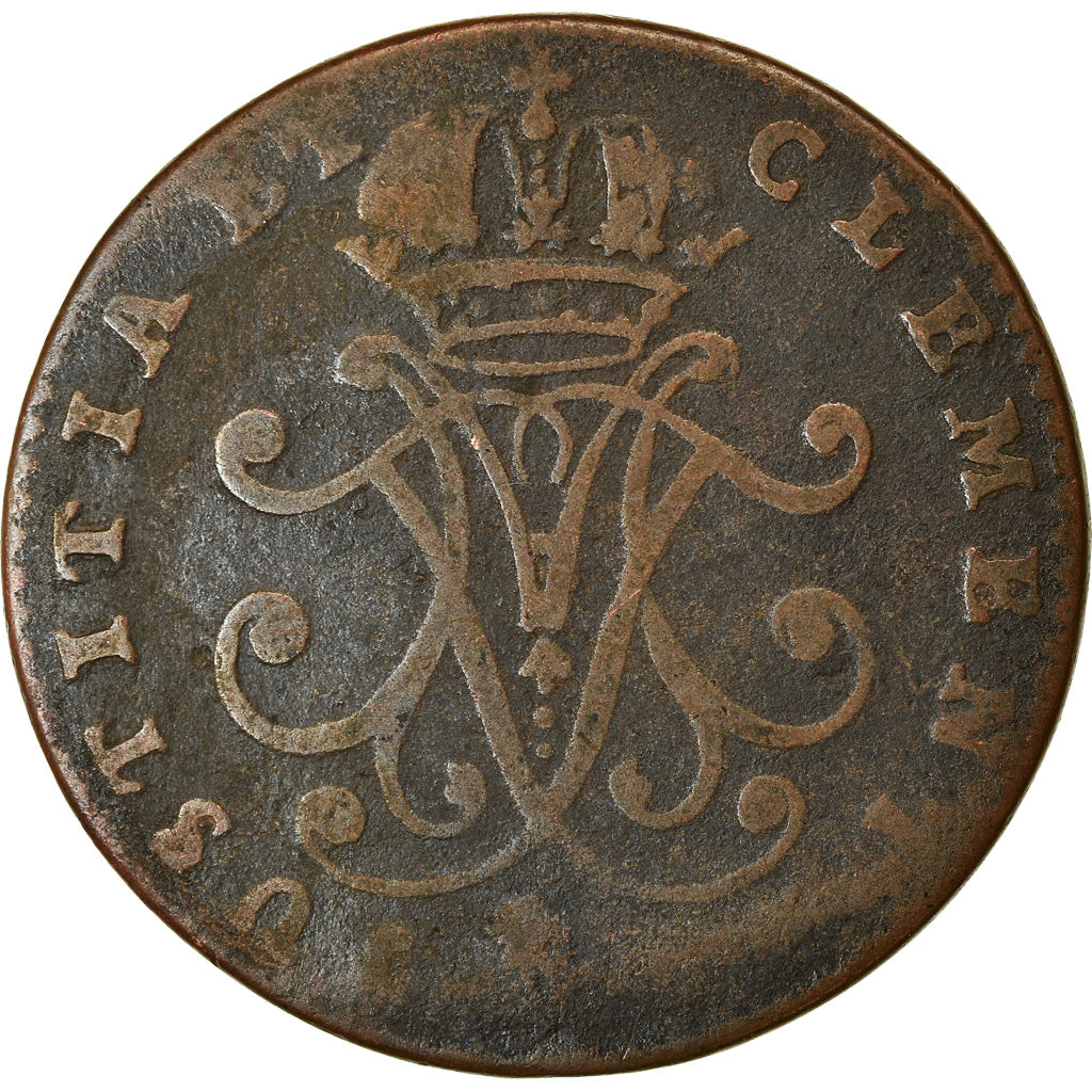 Coin, Luxembourg, Maria Theresa, 2 Liards, 1760, Brussels, VF(20-25), Copper